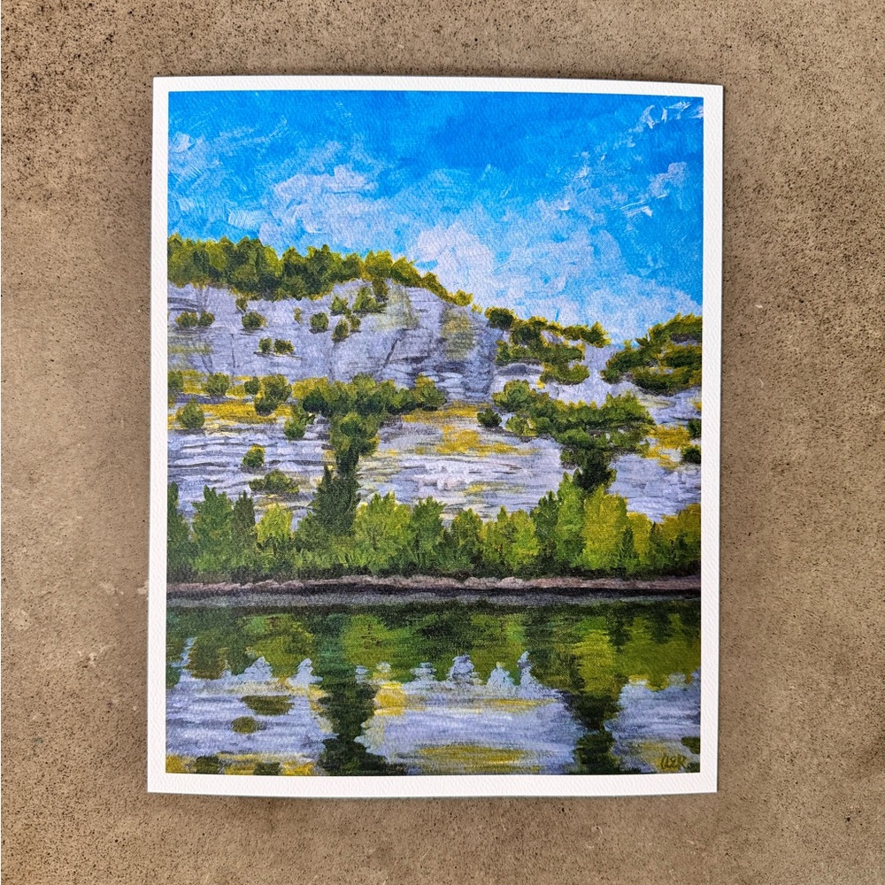 Painters Bluff Arkansas Fine Art Print 8x10” Mountain View Ozarks AR